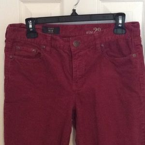 J. Crew Reid Corduroy size 29 pants burgundy